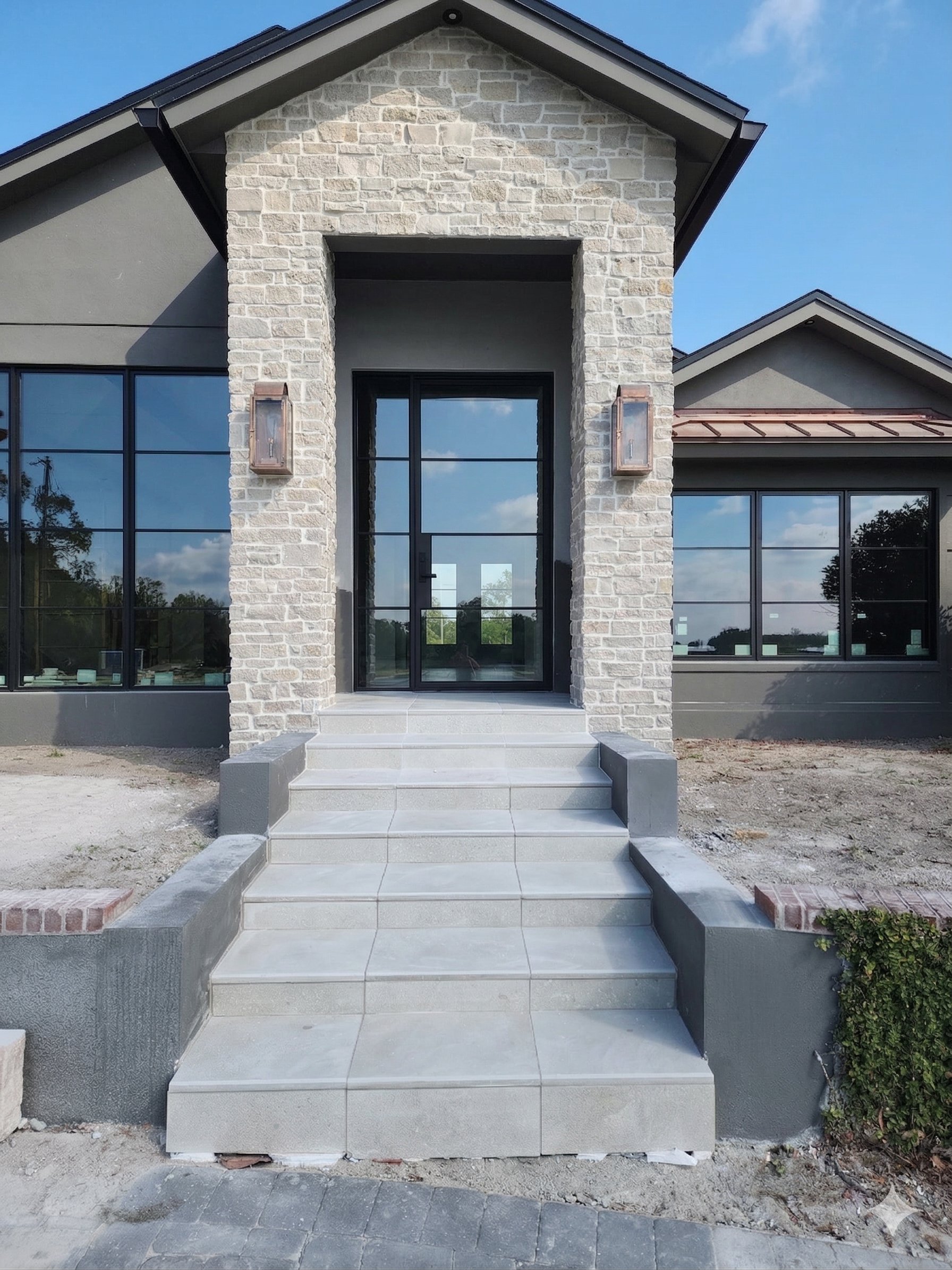 Concrete stairs paver project Kissimmee