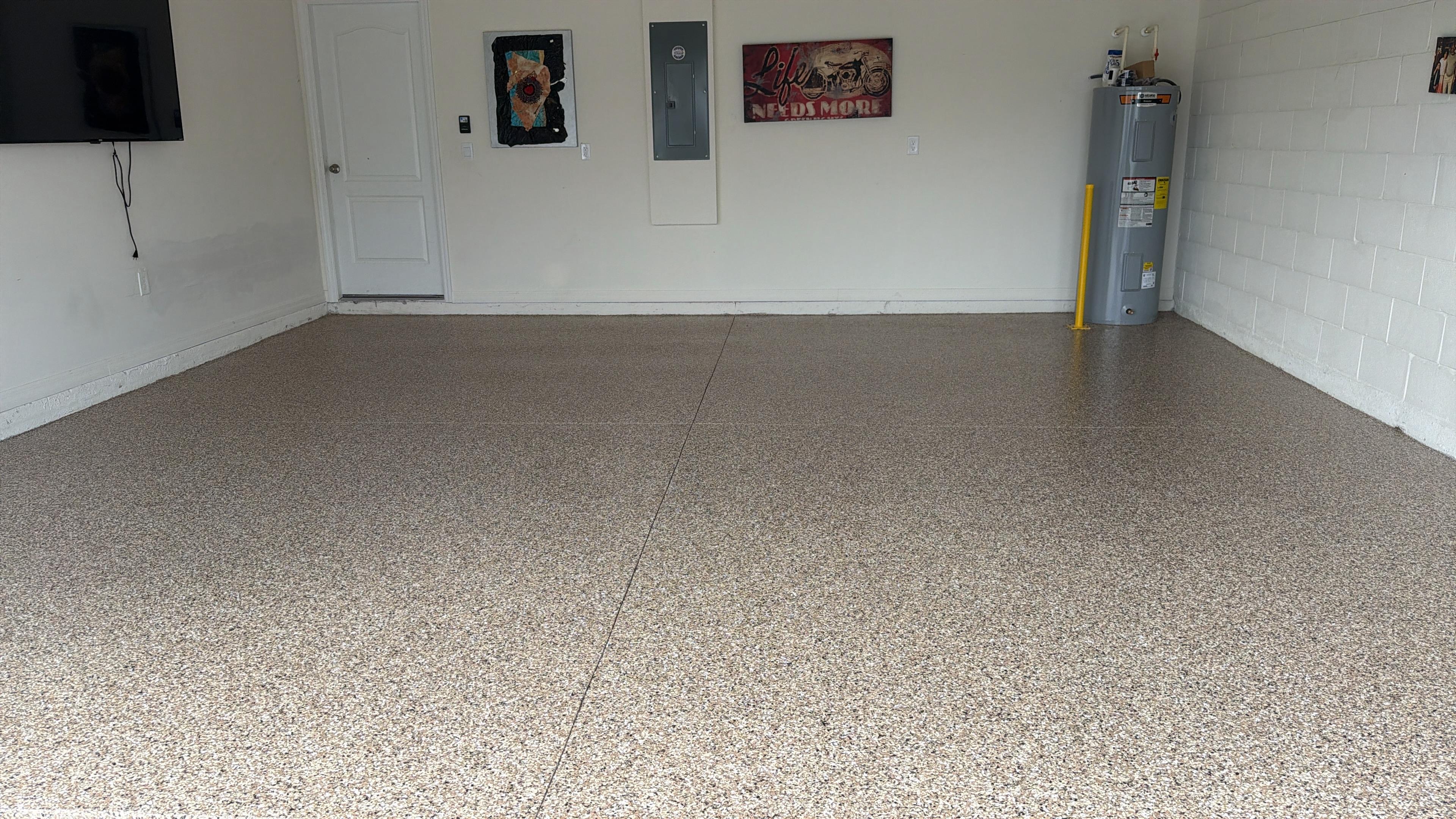 Epoxy garage floor coating in Central Florida