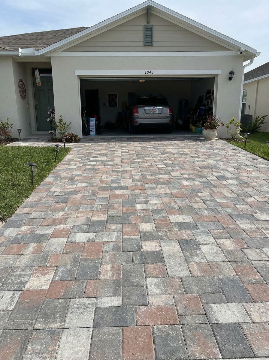 Paver driveway installation in Ocoee FL
