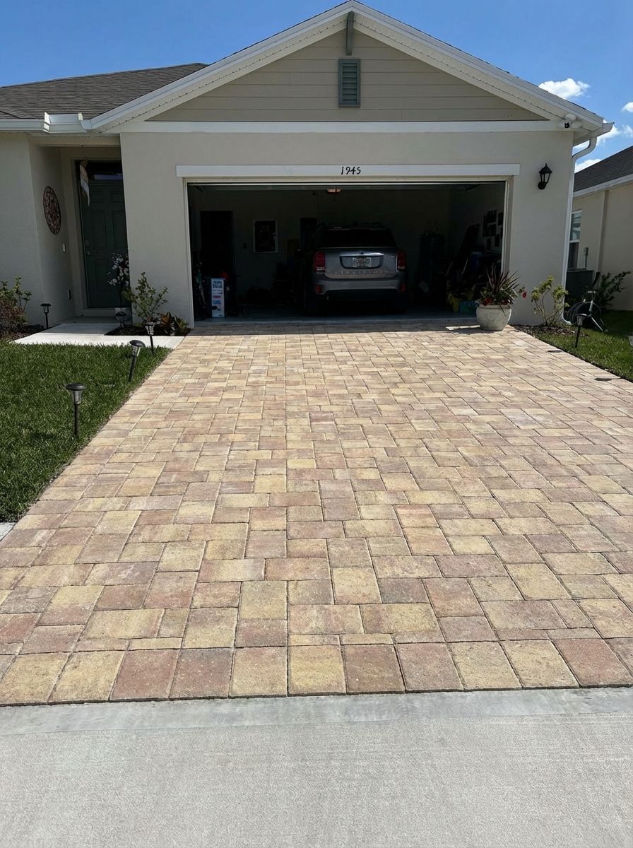 Paver driveway installation in Winter Garden FL